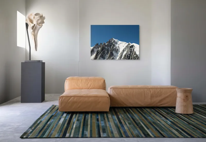Tablou Canvas, "Vârfuri înghețate sub cer senin", Majestic, Imposing, Serene, Crisp, Alpine, Towering, 100 x 70 cm – poza 7