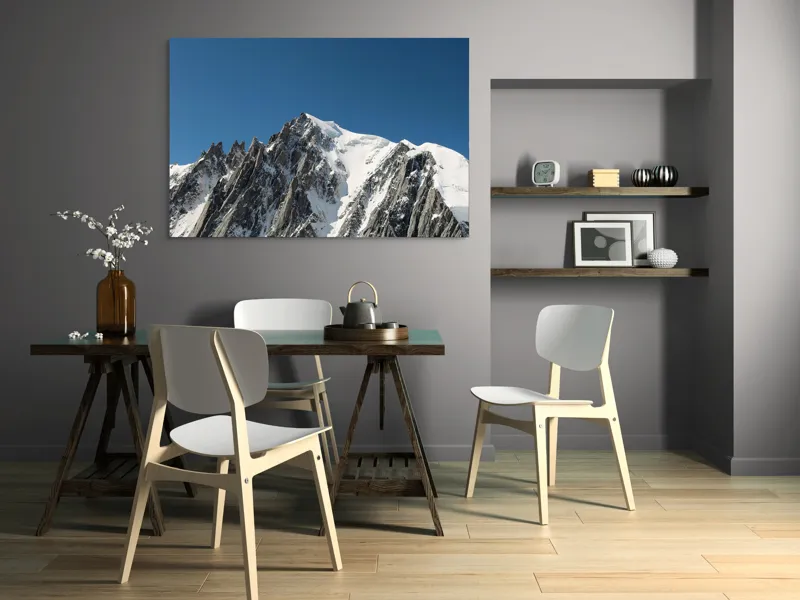 Tablou Canvas, "Vârfuri înghețate sub cer senin", Majestic, Imposing, Serene, Crisp, Alpine, Towering, 150 x 100 cm – poza 5