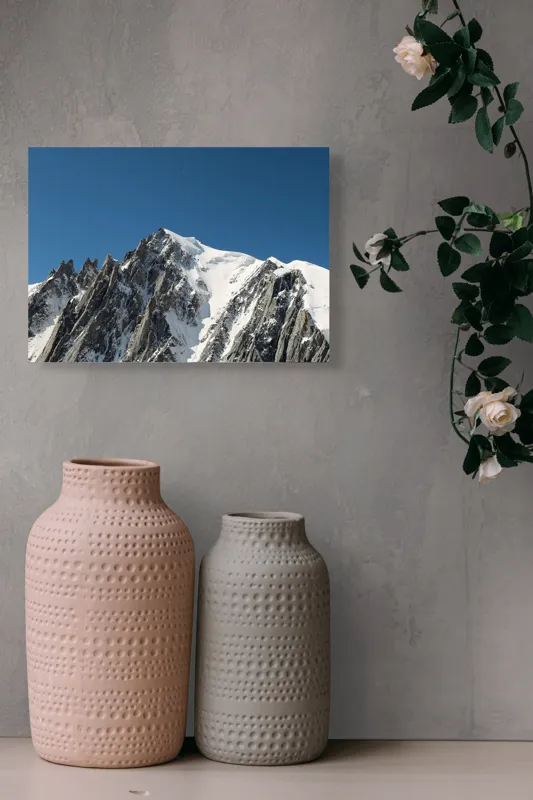 Tablou Canvas, "Vârfuri înghețate sub cer senin", Majestic, Imposing, Serene, Crisp, Alpine, Towering, 54 x 39 cm – poza 8