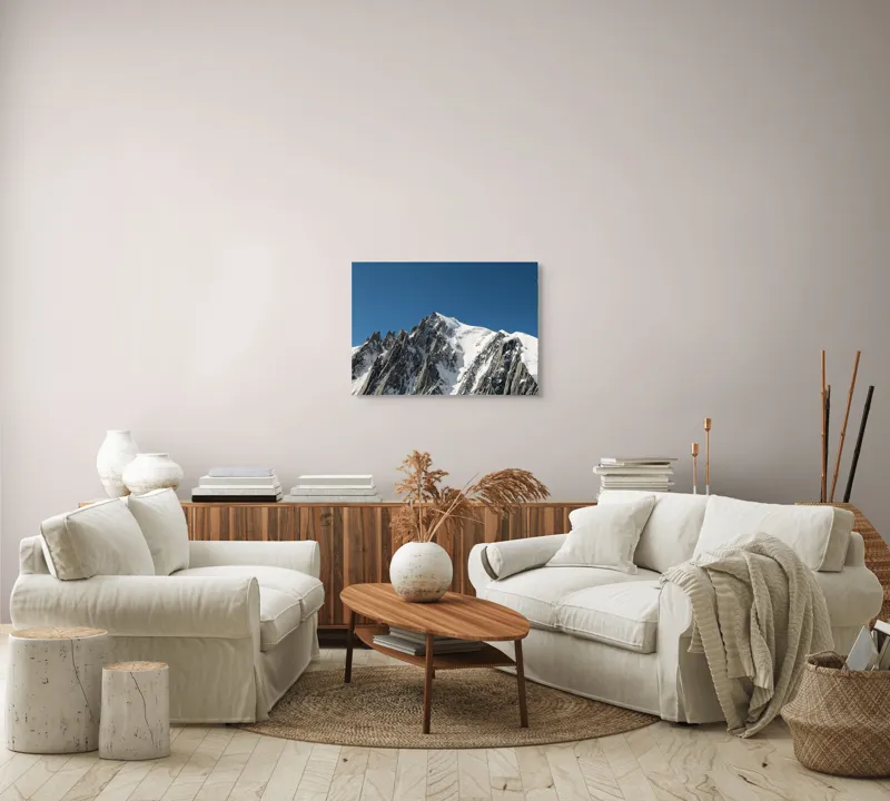 Tablou Canvas, "Vârfuri înghețate sub cer senin", Majestic, Imposing, Serene, Crisp, Alpine, Towering, 70 x 50 cm – poza 6