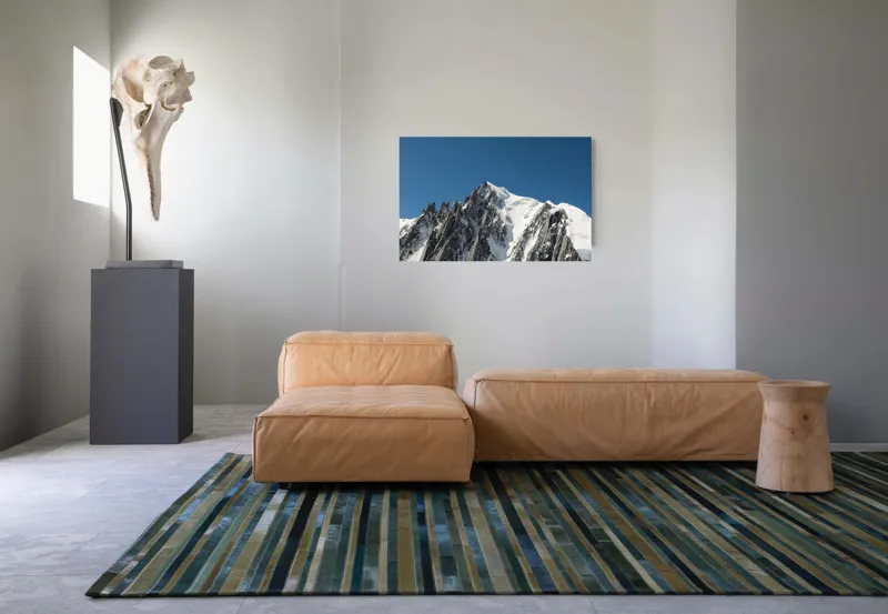 Tablou Canvas, "Vârfuri înghețate sub cer senin", Majestic, Imposing, Serene, Crisp, Alpine, Towering, 90 x 50 cm – poza 8