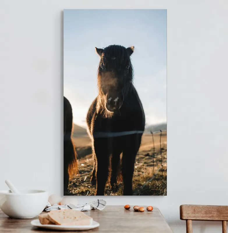 Tablou Canvas, "Caii în lumina dimineții de iarnă", I don't know who this is., 50 x 90 cm – poza 3