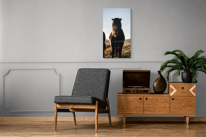 Tablou Canvas, "Caii în lumina dimineții de iarnă", I don't know who this is., 50 x 90 cm – poza 8