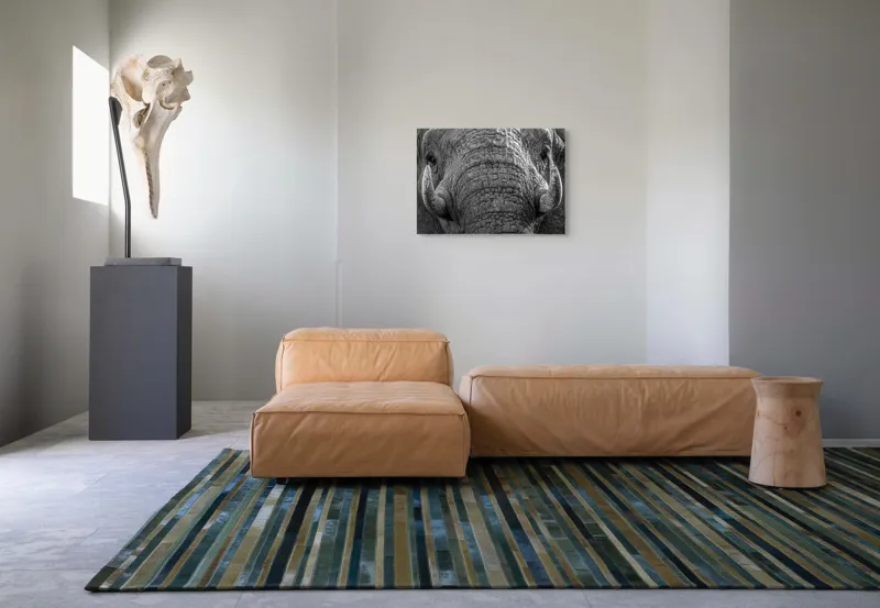 Tablou Canvas, "Povestea ridurilor unui elefant", Elefant, Impresionant, Textură, Detalii, Colți, Privire, Puternic, Majestos, 70 x 50 cm – poza 8
