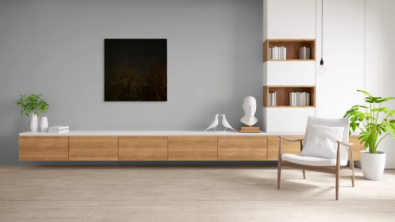 Tablou Canvas, "Stelele strălucesc peste pădurea întunecată", Stele, Cer, Noapte, Copaci, Natură, Lumină, Galaxie, Linie, Întuneric, Taină., 100 x 100 cm – poza 8
