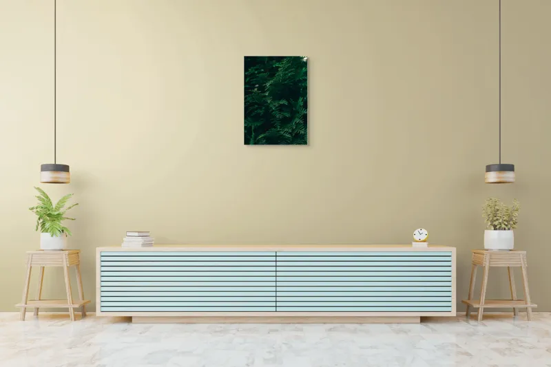 Tablou Canvas, "Verde viu în umbra dimineții", Verde, Frunziș, Natural, Textură, Abundență, Întunecat, Organic, Viu, 50 x 70 cm – poza 6