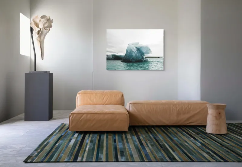 Tablou Canvas, "Gheață plutitoare în mare glaciară", Gheață, Ocean, Albastru, Cer, Nor, Natură, Rece, Arctic, Peisaj, Calm, 100 x 70 cm – poza 7