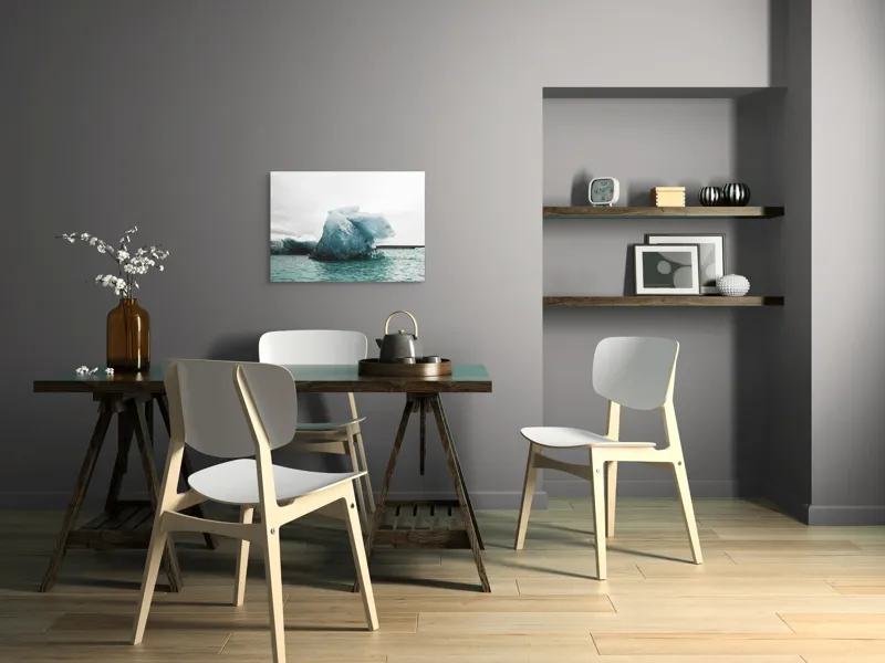 Tablou Canvas, "Gheață plutitoare în mare glaciară", Gheață, Ocean, Albastru, Cer, Nor, Natură, Rece, Arctic, Peisaj, Calm, 70 x 50 cm – poza 5
