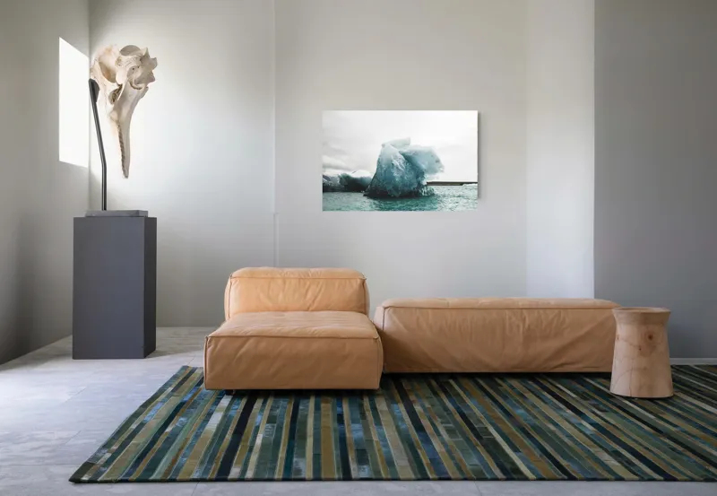 Tablou Canvas, "Gheață plutitoare în mare glaciară", Gheață, Ocean, Albastru, Cer, Nor, Natură, Rece, Arctic, Peisaj, Calm, 90 x 50 cm – poza 8
