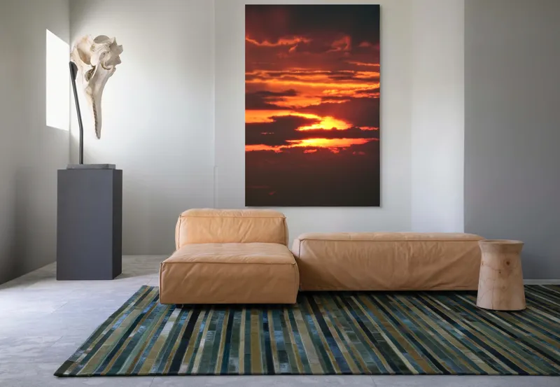Tablou Canvas, "Răsărit de foc printre nori", Apus, Cer, Nor, Armonie, Lumină, Strălucire, Tăcere, Foc, Infinit, Magie, 100 x 150 cm – poza 7