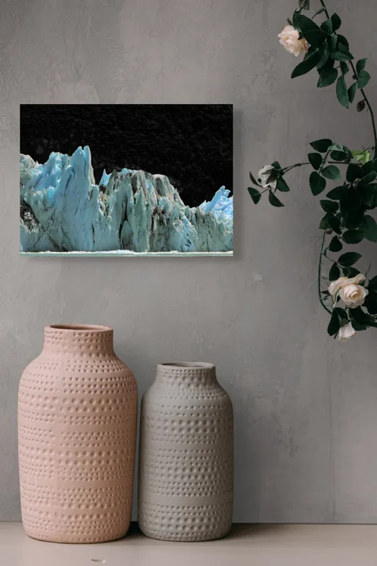 Tablou Canvas, "Regatul de Gheață al Tăcerii", Gheață, Munți, Contrast, Albastru, Întunecat, Natură, Peisaj, Glaciar, 54 x 39 cm – poza 8