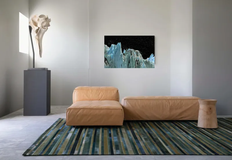Tablou Canvas, "Regatul de Gheață al Tăcerii", Gheață, Munți, Contrast, Albastru, Întunecat, Natură, Peisaj, Glaciar, 90 x 50 cm – poza 8