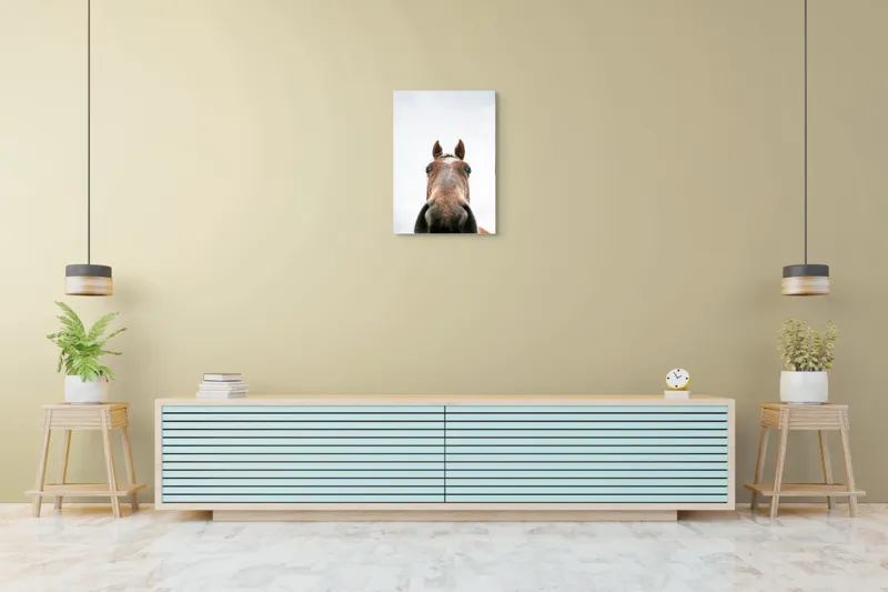 Tablou Canvas, "Calul privind spre cer senin", Nu pot identifica cine este în imagine., 50 x 70 cm – poza 6