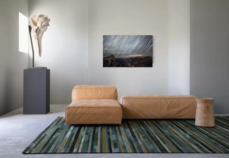 Tablou Canvas, "Stelele dansează deasupra munților tăcuți", Căile, Stelare, Strălucesc, Ceruri, Munți, Panorama, Nocturnă, Magnifică, Timp, Expunere, 90 x 50 cm – poza 8