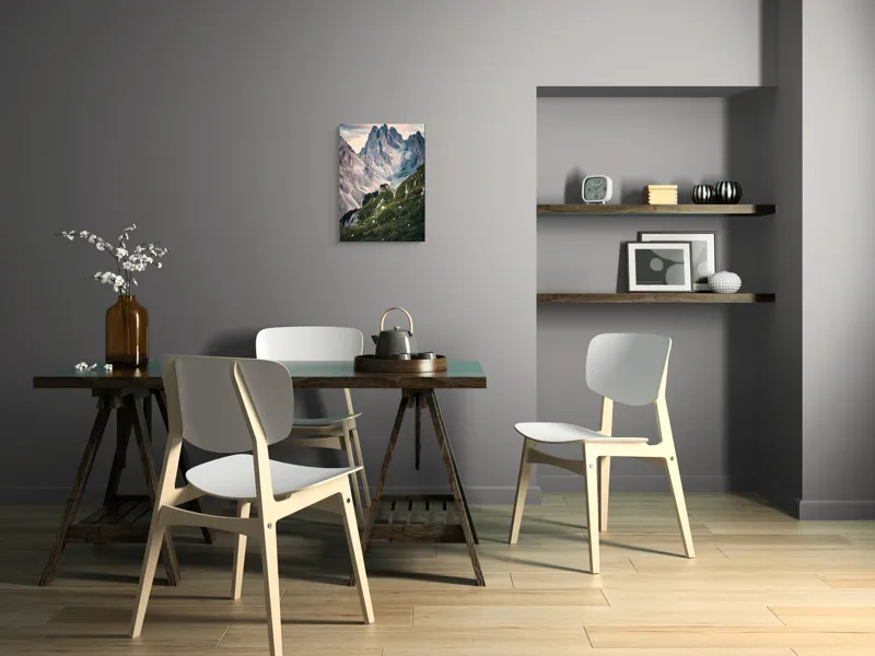 Tablou Canvas, "Munții învăluiți în lumina apusului", Majestic, Rugged, Towering, Serene, Verdant, Picturesque, Stark, Breathtaking, 39 x 54 cm – poza 7