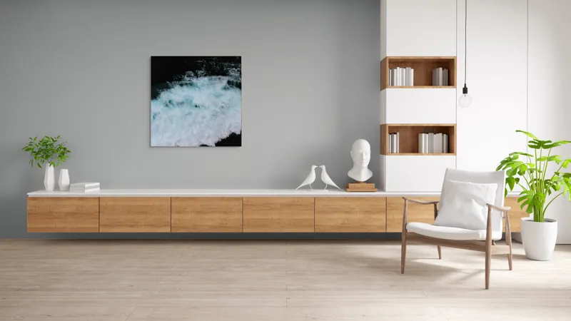Tablou Canvas, "Vâltoarea albastră a oceanului misterios", Vijelie, Spumă, Ocean, Albastru, Mișcare, Natură, Energie, Vitejie, Valuri, Intenție, 100 x 100 cm – poza 8