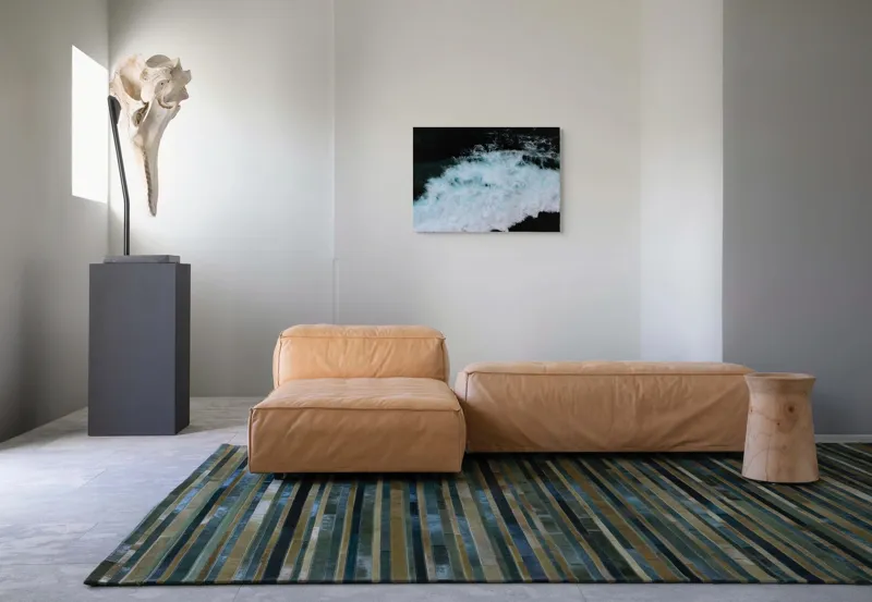 Tablou Canvas, "Vâltoarea albastră a oceanului misterios", Vijelie, Spumă, Ocean, Albastru, Mișcare, Natură, Energie, Vitejie, Valuri, Intenție, 70 x 50 cm – poza 8