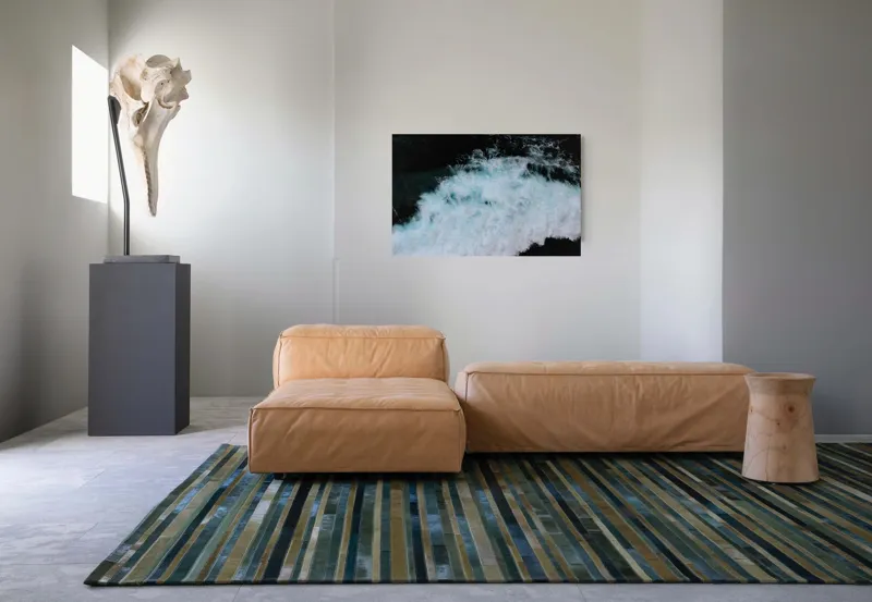 Tablou Canvas, "Vâltoarea albastră a oceanului misterios", Vijelie, Spumă, Ocean, Albastru, Mișcare, Natură, Energie, Vitejie, Valuri, Intenție, 90 x 50 cm – poza 8