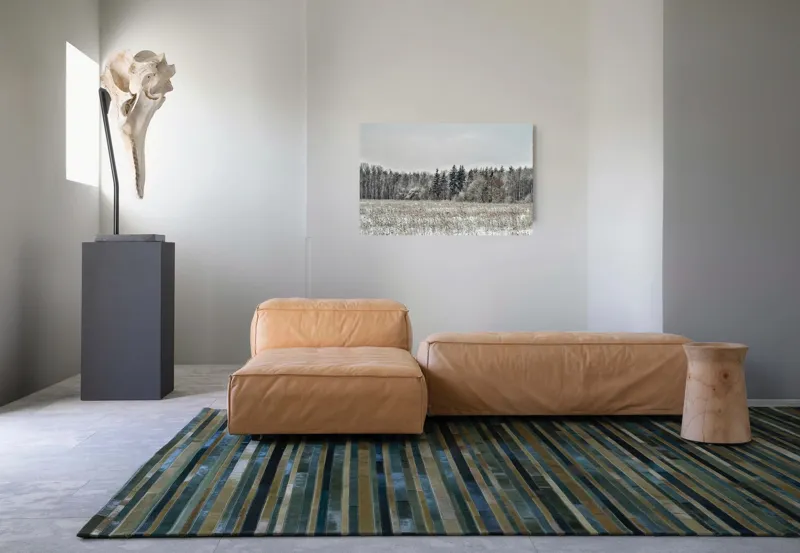 Tablou Canvas, "Iarna în pădurea înghețată și liniștită", Campie, Zapada, Copaci, Iarna, Cer Innorat, Liniste, Natura, 90 x 50 cm – poza 8