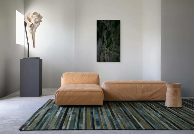Tablou Canvas, "Texturi naturale acoperite de mușchi verzi", Întunecat, Texturat, Muschi, Misterios, Umbros, 50 x 90 cm – poza 5