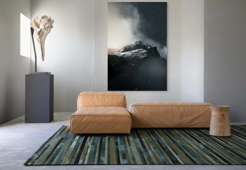 Tablou Canvas, "Vârful stâncos în ceață misterioasă", Nor, Munți, Ceață, Noapte, Mister, Vârf, Zăpadă, Înălțime, Întunecat, Lumină, 100 x 150 cm – poza 7