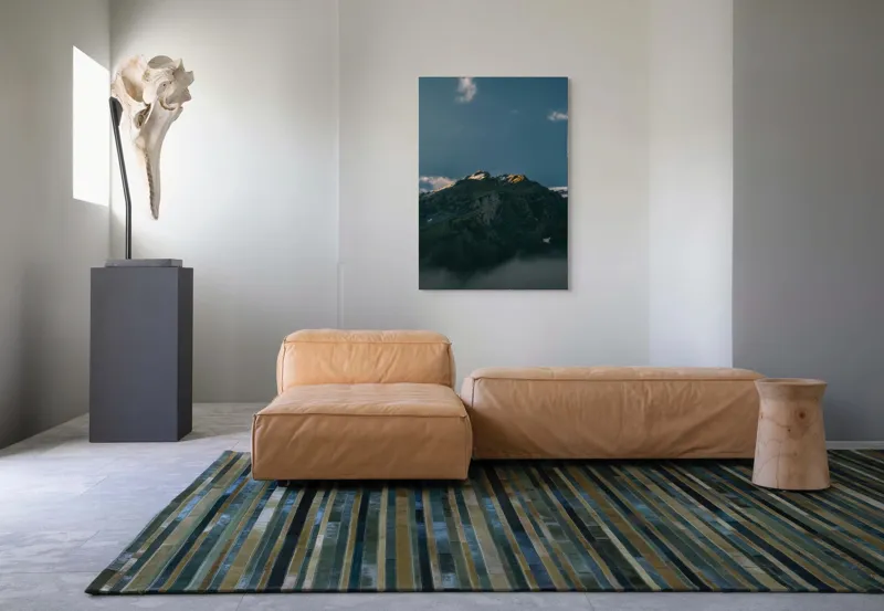 Tablou Canvas, "Lumina dimineții pe vârful muntelui", Munte, Nor, Apus, Raze, Piatra, Cer, Umbra, Lumină, 70 x 100 cm – poza 7