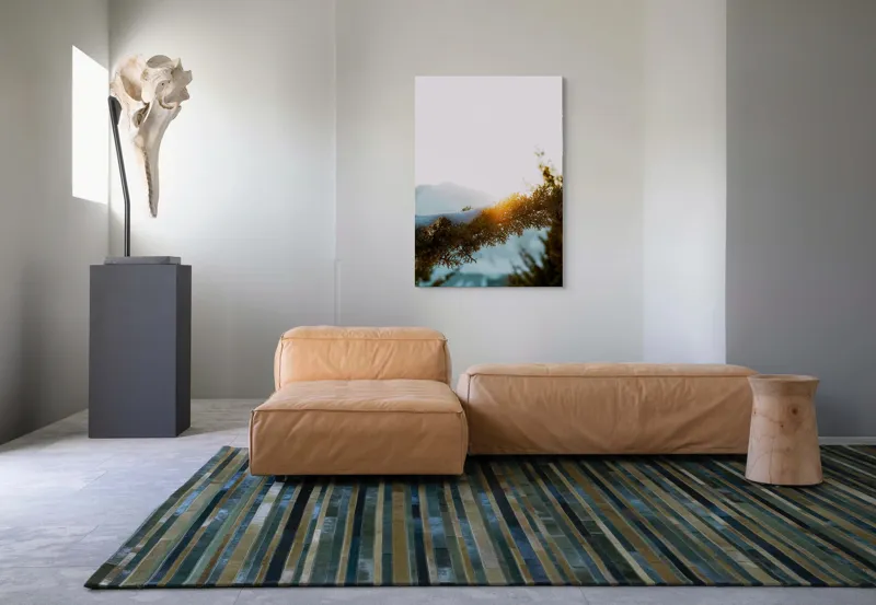 Tablou Canvas, "Raza soarelui printre crengi înzăpezite", Soare, Zăpadă, Ramură, Munte, Cer, Lumină, Iarnă, Peisaj, Natură, Frig., 70 x 100 cm – poza 7