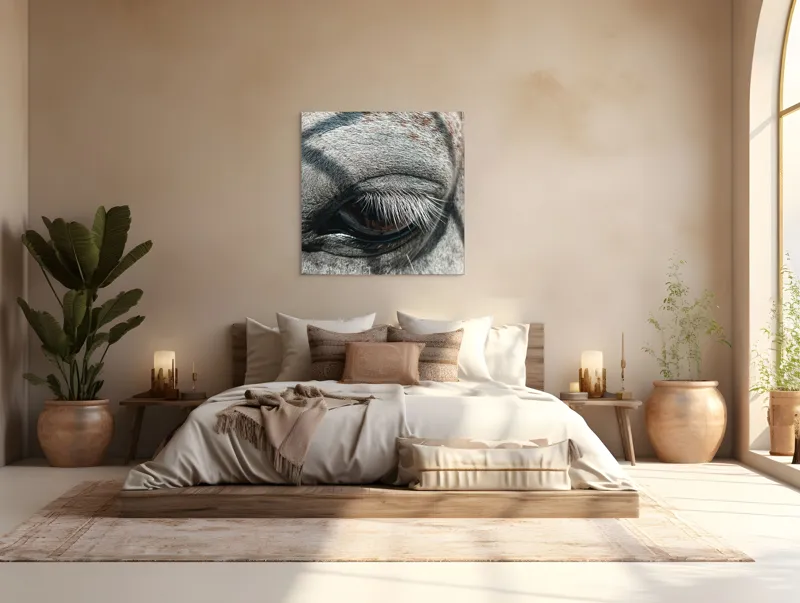 Tablou Canvas, "Ochii misterioși ai zebrei africane", Nu pot spune cine este în imagine., 100 x 100 cm – poza 4