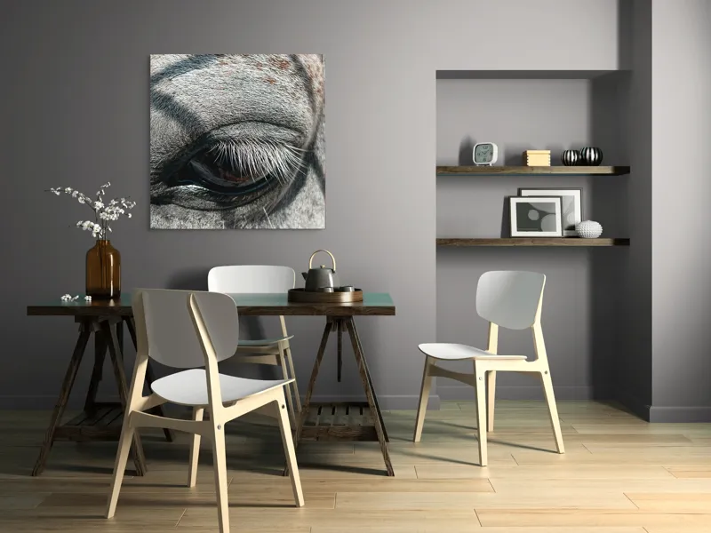 Tablou Canvas, "Ochii misterioși ai zebrei africane", Nu pot spune cine este în imagine., 100 x 100 cm – poza 6