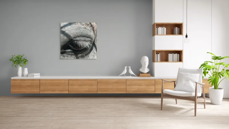Tablou Canvas, "Ochii misterioși ai zebrei africane", Nu pot spune cine este în imagine., 100 x 100 cm – poza 8