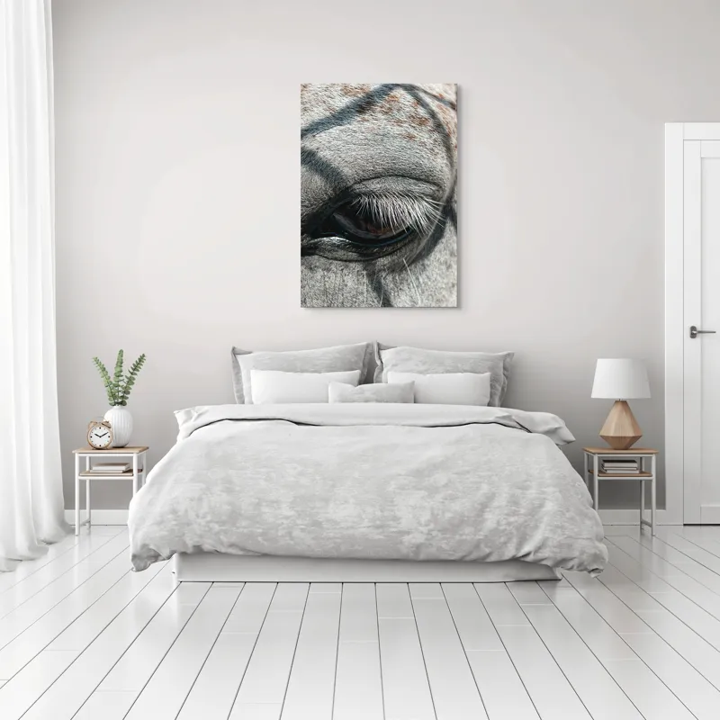 Tablou Canvas, "Ochii misterioși ai zebrei africane", Nu pot spune cine este în imagine., 70 x 100 cm – poza 3