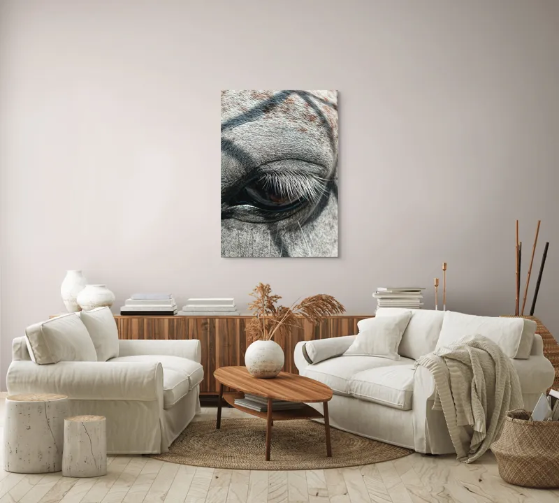 Tablou Canvas, "Ochii misterioși ai zebrei africane", Nu pot spune cine este în imagine., 70 x 100 cm – poza 4