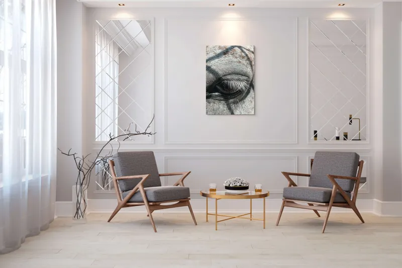 Tablou Canvas, "Ochii misterioși ai zebrei africane", Nu pot spune cine este în imagine., 70 x 100 cm – poza 8