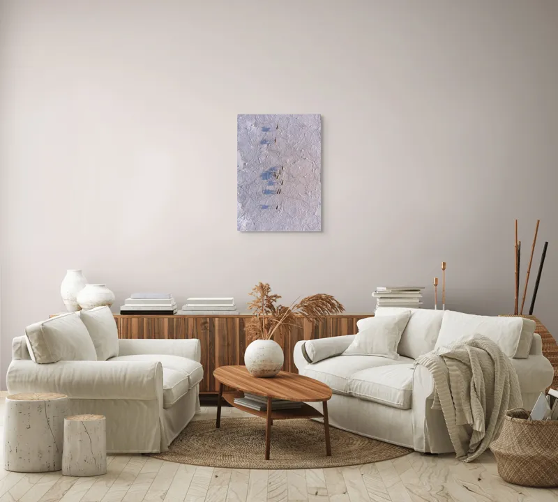 Tablou Canvas, "Siluete în mișcare pe zăpadă albă", Nu știu cine este în imagine., 50 x 70 cm – poza 4