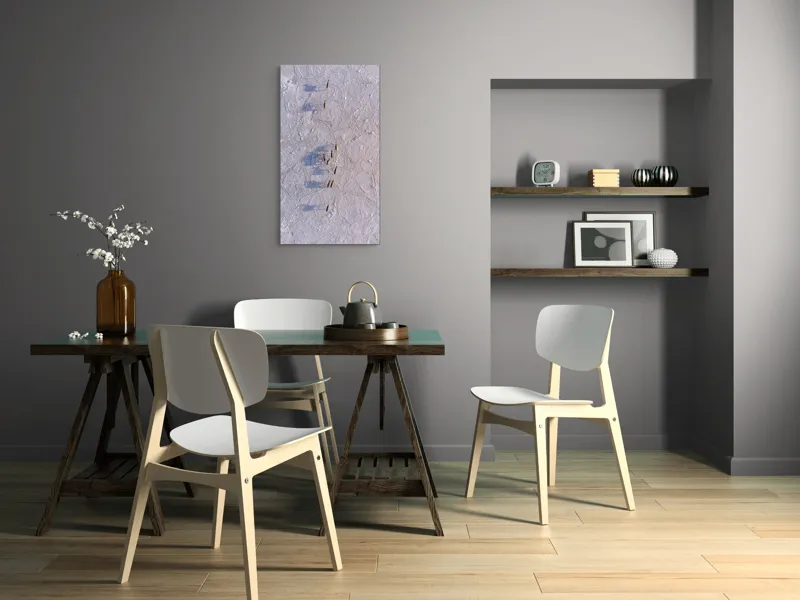 Tablou Canvas, "Siluete în mișcare pe zăpadă albă", Nu știu cine este în imagine., 50 x 90 cm – poza 4