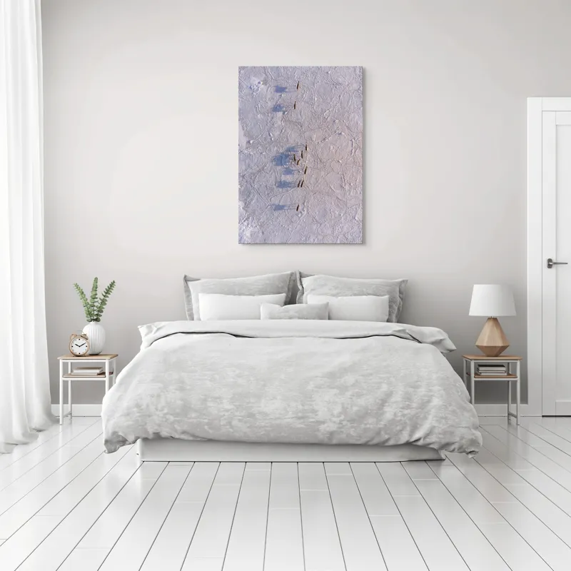 Tablou Canvas, "Siluete în mișcare pe zăpadă albă", Nu știu cine este în imagine., 70 x 100 cm – poza 3