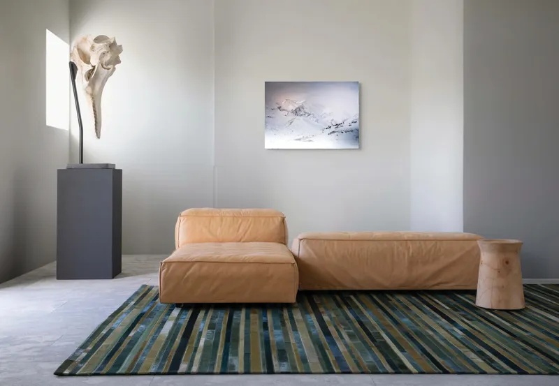 Tablou Canvas, "Iarna învăluind munții în tăcere albă", Alb, Înghețat, Montan, Tranquil, Vast, Izolat, Rece, Înfășurat, 70 x 50 cm – poza 8
