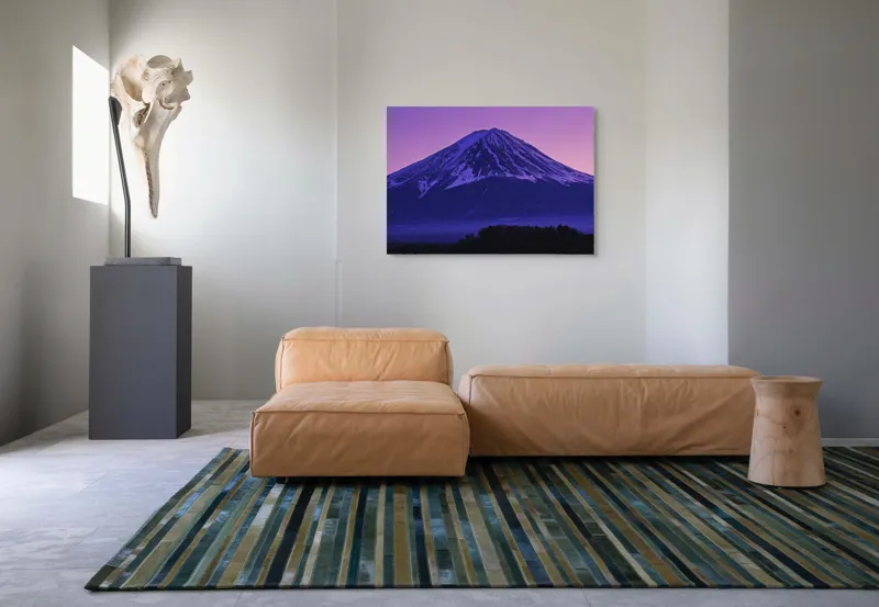 Tablou Canvas, "Frumusețea misterioasă a muntelui Fuji", Munte, Fuji, Purpură, Zăpadă, Cer, Noapte, Frig, Japan, Pitoresc, Natură, 100 x 70 cm – poza 7