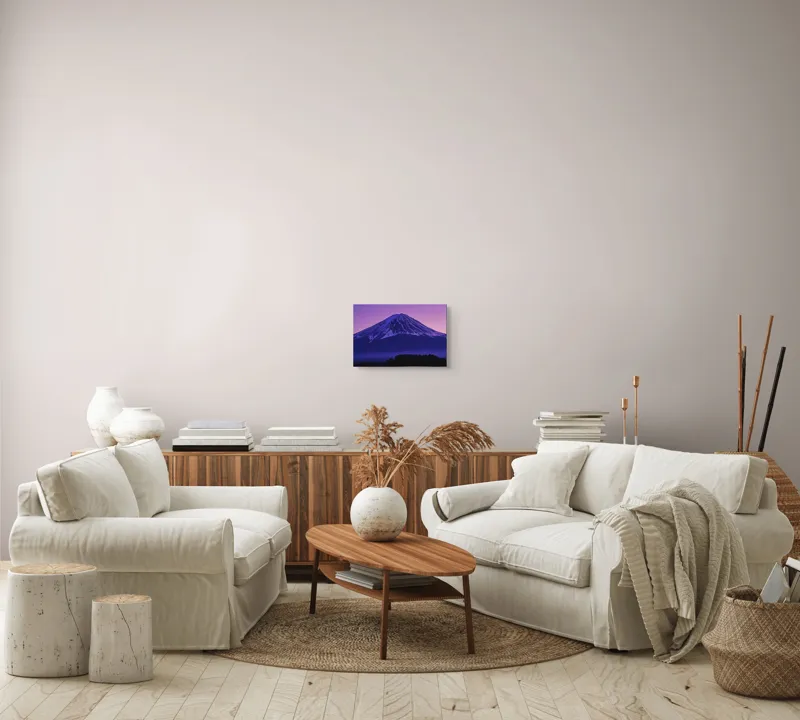 Tablou Canvas, "Frumusețea misterioasă a muntelui Fuji", Munte, Fuji, Purpură, Zăpadă, Cer, Noapte, Frig, Japan, Pitoresc, Natură, 39 x 26 cm – poza 7
