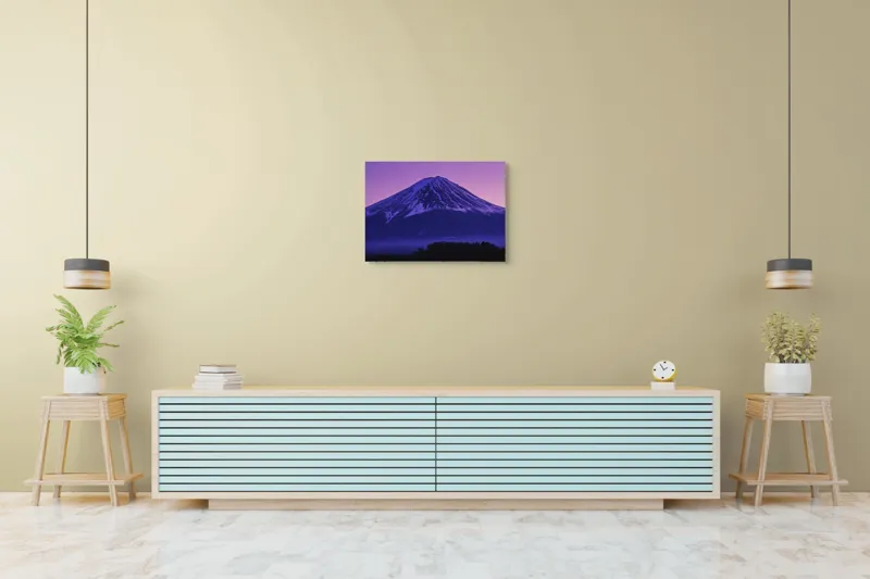 Tablou Canvas, "Frumusețea misterioasă a muntelui Fuji", Munte, Fuji, Purpură, Zăpadă, Cer, Noapte, Frig, Japan, Pitoresc, Natură, 70 x 50 cm – poza 7