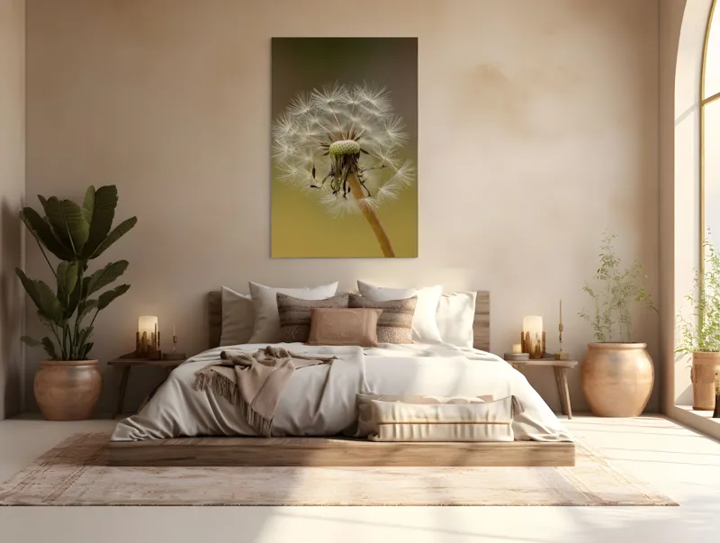 Tablou Canvas, "Visul pufului de păpădie", Delicat, Fragil, Natură, Speranță, Transformare, 100 x 150 cm – poza 3