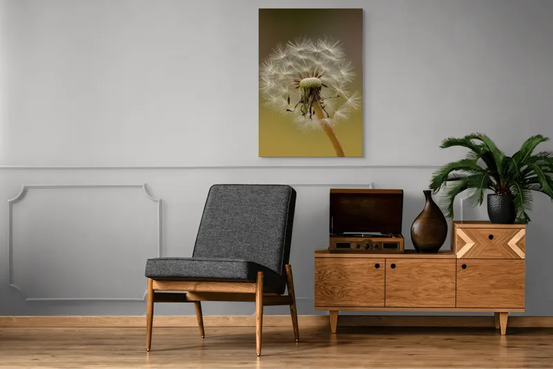Tablou Canvas, "Visul pufului de păpădie", Delicat, Fragil, Natură, Speranță, Transformare, 70 x 100 cm – poza 6