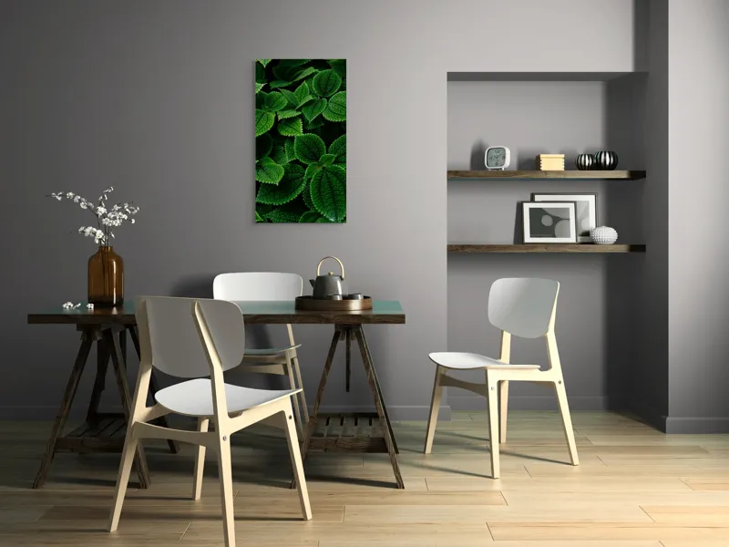 Tablou Canvas, "Frumusețea ascunsă a frunzelor verzi", Frunze, Verde, Textură, Natură, Detalii, Viu, Frumusețe, Vegetație, Lumină, Proaspăt, 50 x 90 cm – poza 4