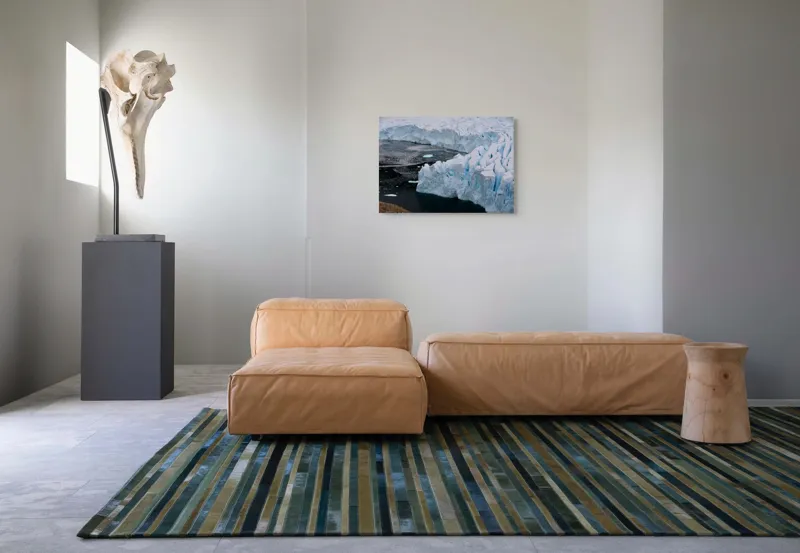 Tablou Canvas, "Gheața tăcută a nordului înghețat", Gheață, Ocean, Prăbușire, Fisuri, Antarctica, Albastru, Rece, Natură, Masiv, Pustiu, 70 x 50 cm – poza 8