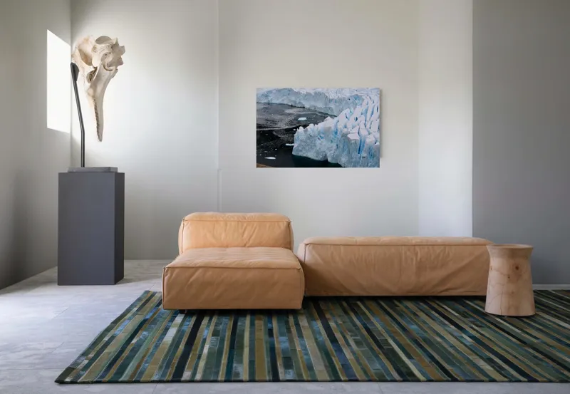 Tablou Canvas, "Gheața tăcută a nordului înghețat", Gheață, Ocean, Prăbușire, Fisuri, Antarctica, Albastru, Rece, Natură, Masiv, Pustiu, 90 x 50 cm – poza 8