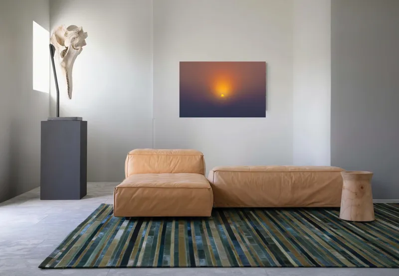 Tablou Canvas, "Soarele răsare peste orizont liniștit", Apus, Soare, Orizont, Culori, Seară, Cer, Lumină, Peisaj, 90 x 50 cm – poza 8