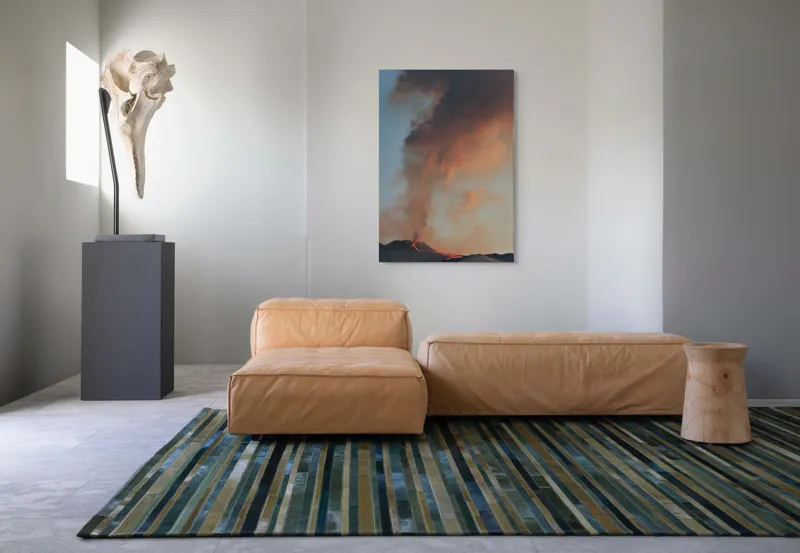 Tablou Canvas, "Focul din adâncurile muntelui
", Fum, Lumină, Erupție, Lave, Cer, Munte, Magnific, Dramatic, Flăcări, 70 x 100 cm – poza 7