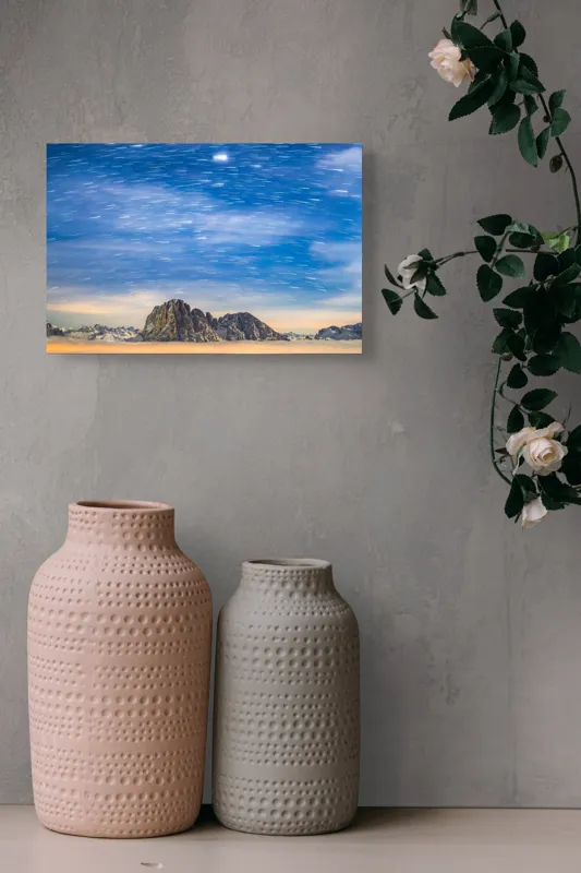 Tablou Canvas, Stele peste Munți în Amurg, , Multicolor, 39 x 26 cm – poza 4
