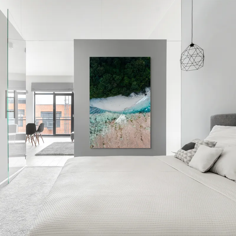 Tablou Canvas, Peisaj cu Pădure și Mare, , Multicolor, 100 x 150 cm – poza 5
