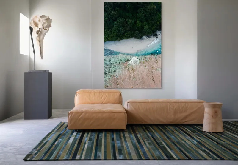 Tablou Canvas, Peisaj cu Pădure și Mare, , Multicolor, 100 x 150 cm – poza 7